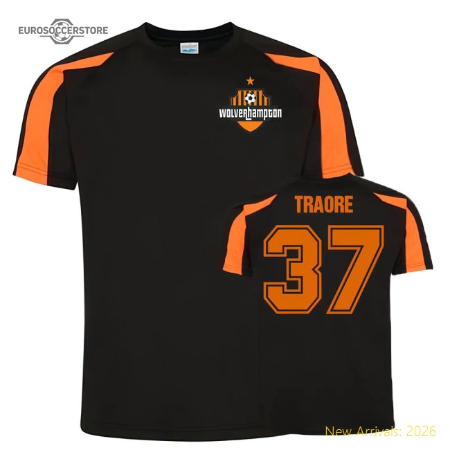 Adama Traore Wolves Sports Training Jersey (Black)-Football Jersey Hub