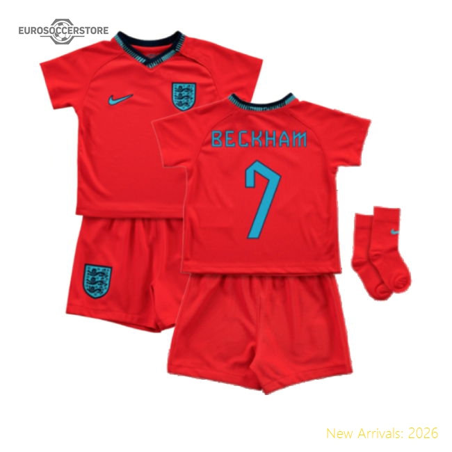 2022-2023 England Away Baby Kit (Infants) (Beckham 7)-Football Jersey Hub