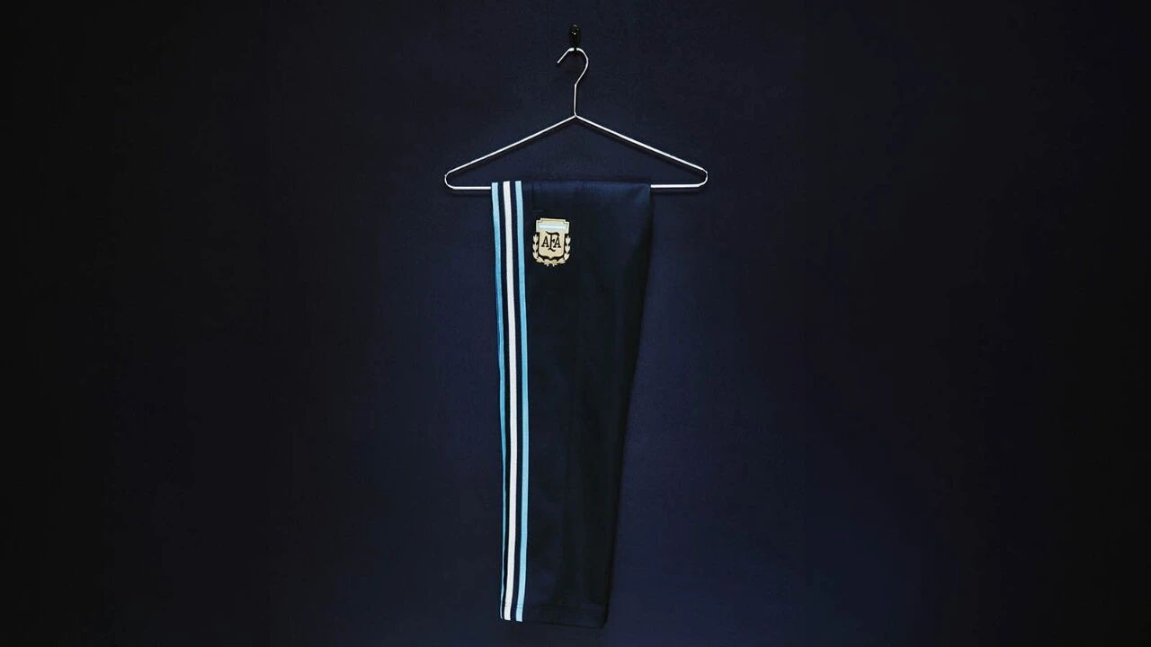 2026 Argentina special edition night navy track pants on a hanger