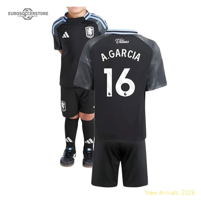 2025-2026 Aston Villa Away Mini Kit (A.Garcia 16)-Football Jersey Hub