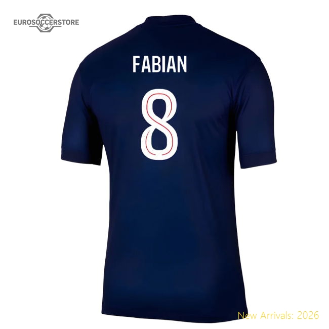 2025-2026 PSG Paris Saint Germain Home Shirt (Fabian 8)-Football Jersey Hub