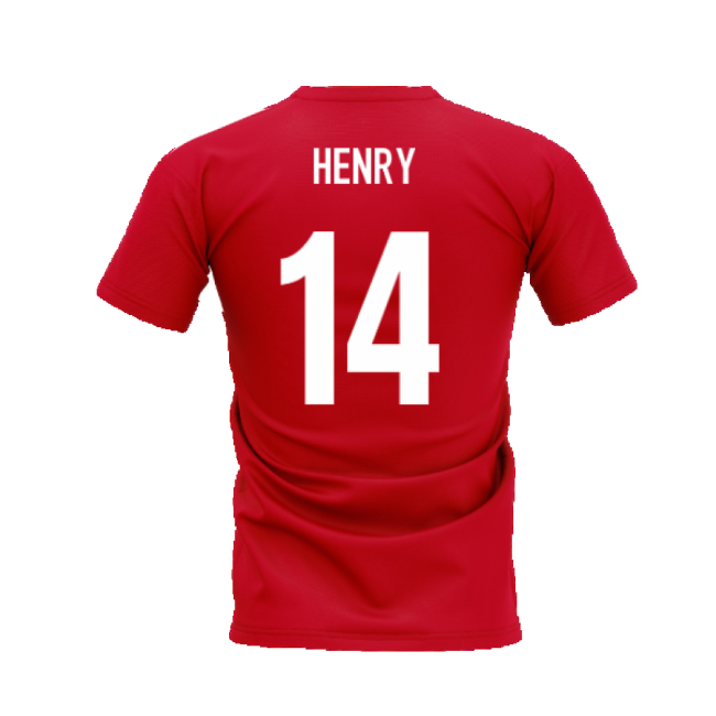 Thierry Henry Legend T-Shirt (Red) (Henry 14)-Football Jersey Hub