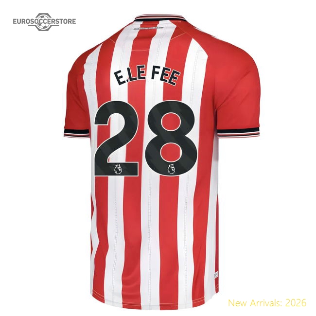 2025-2026 Sunderland Home Shirt (E.Le Fee 28)-Football Jersey Hub