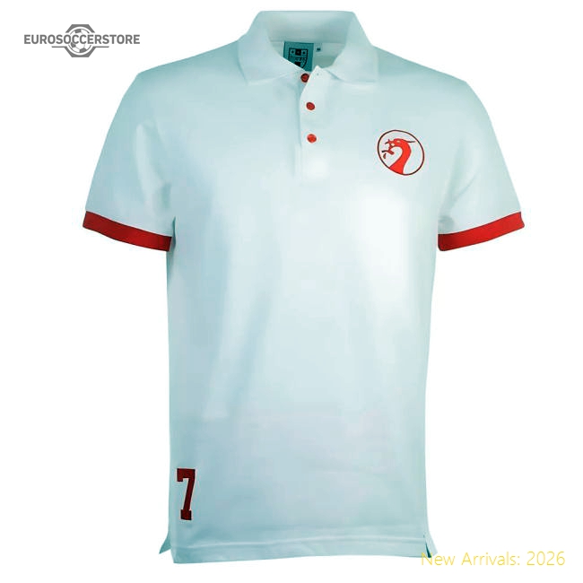 Liverpool Number 7 Retro White Polo Shirt-Football Jersey Hub