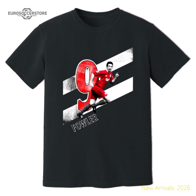 Robbie Fowler Liverpool Premier League Legend T-Shirt (Black)-Football Jersey Hub