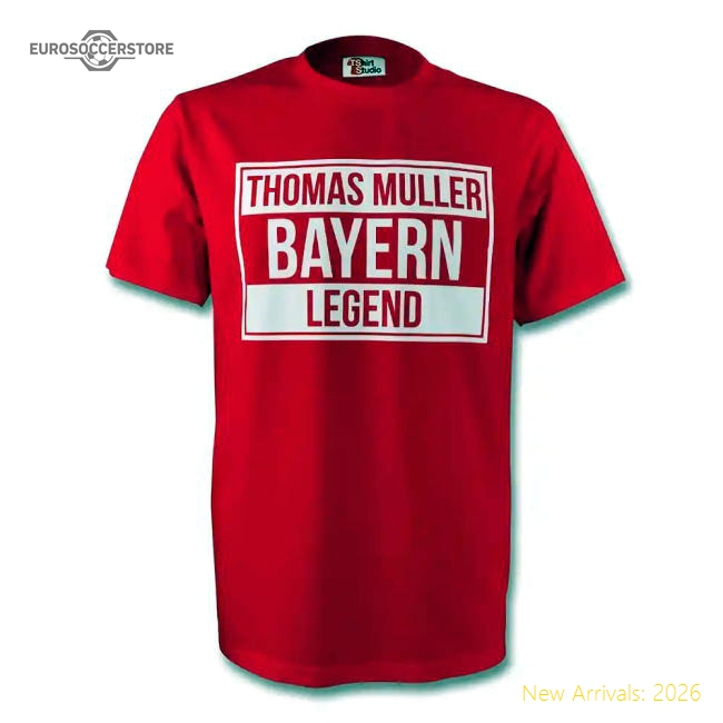 Thomas Muller Bayern Munich Legend Tee (red)-Football Jersey Hub