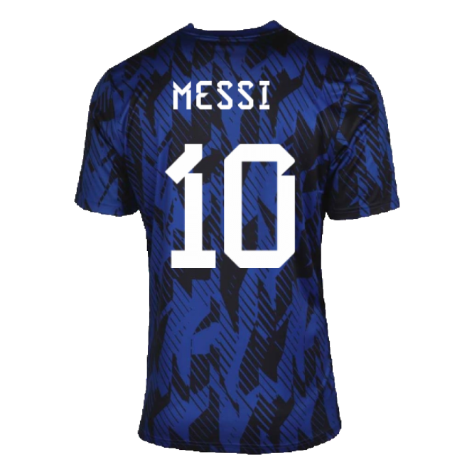 2022-2023 Argentina Pre-Match Shirt (Blue) (MESSI 10)-Football Jersey Hub