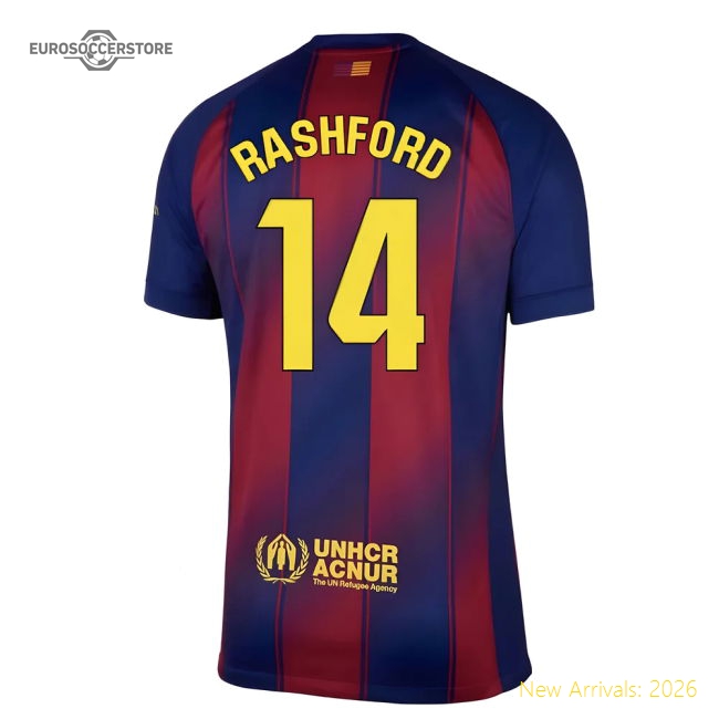 2025-2026 Barcelona Home Shirt (Rashford 14)-Football Jersey Hub