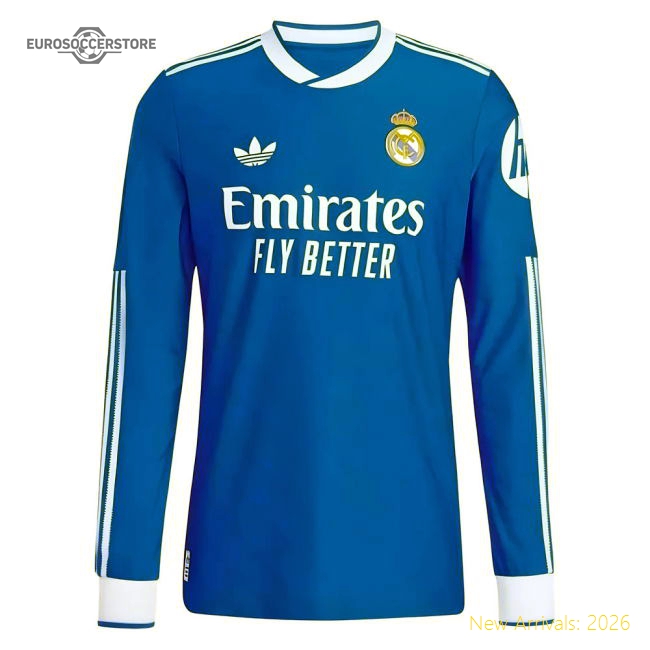 2025-2026 Real Madrid Authentic Long Sleeve Third Shirt-Football Jersey Hub