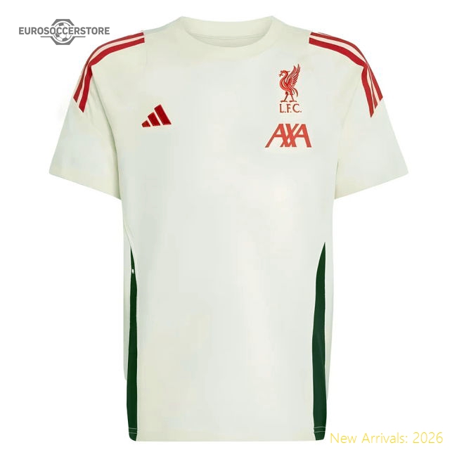 2025-2026 Liverpool Training Tee (White) - Kids-Football Jersey Hub