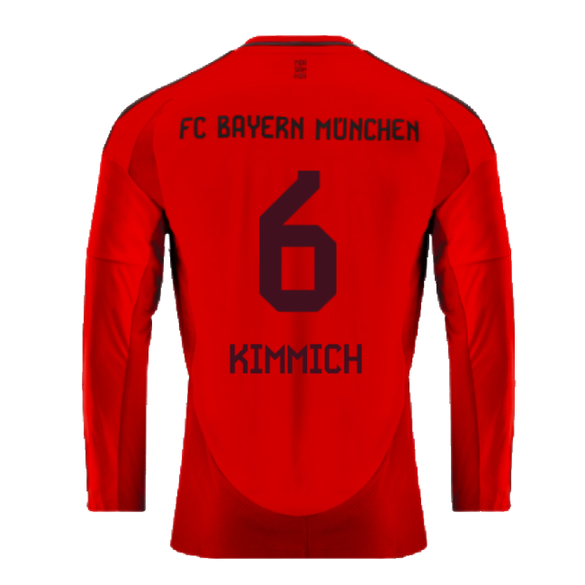 2024-2025 Bayern Munich Long Sleeve Home Shirt (Kimmich 6)-Football Jersey Hub