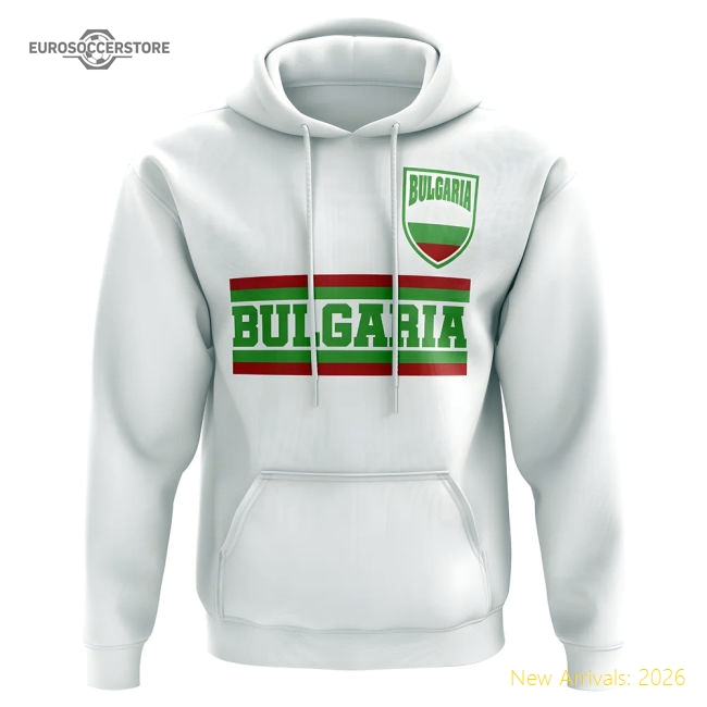 Bulgaria Core Football Country Hoody (White)-Football Jersey Hub