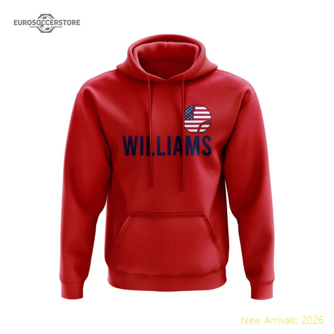 Serena Williams USA Name Hoody (Red)-Football Jersey Hub