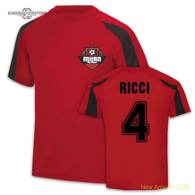 AC Milan Sports Training Jersey (Samuele Ricci 4)-Football Jersey Hub