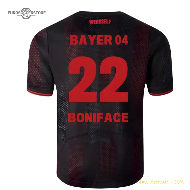 2025-2026 Bayer Leverkusen Home Shirt (Kids) (Boniface 22)-Football Jersey Hub