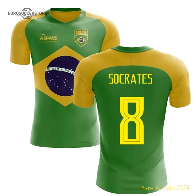 2025-2026 Brazil Flag Concept Football Shirt (Socrates 8)-Football Jersey Hub