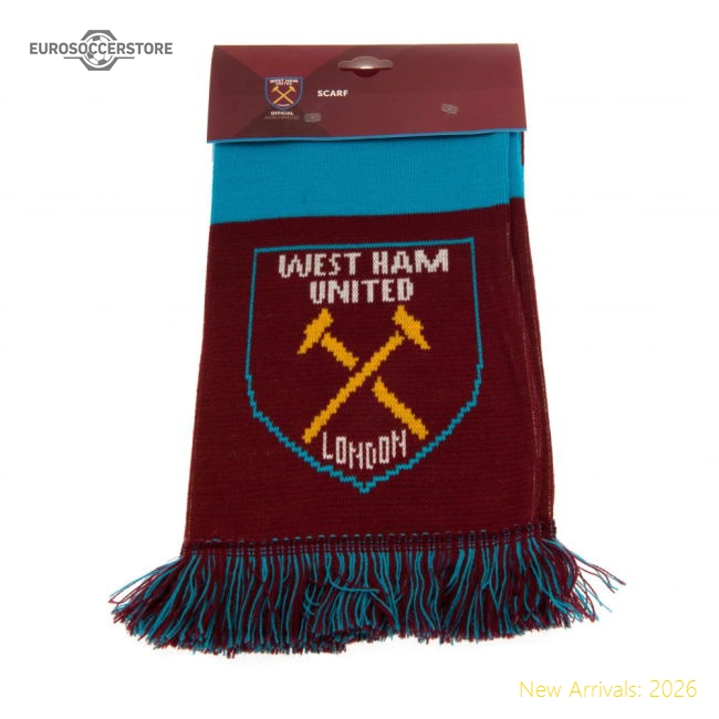 West Ham United FC Narrow Bar Scarf-Football Jersey Hub