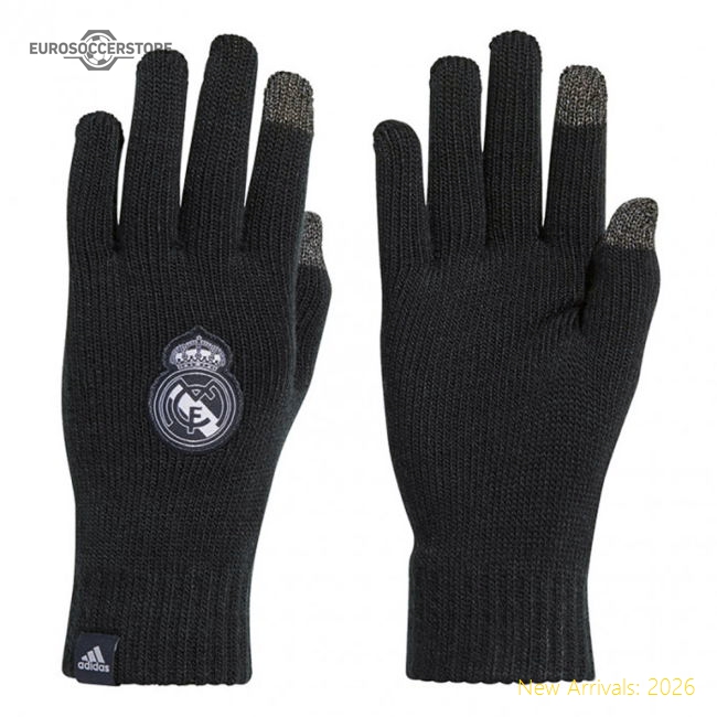 Real Madrid Adidas Gloves (Dark Grey)-Football Jersey Hub