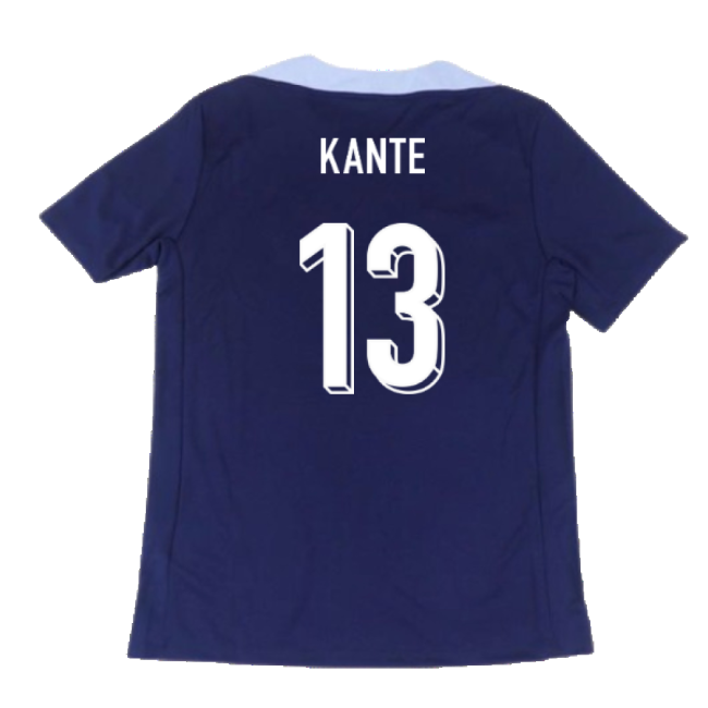2024-2025 France Dri-Fit Strike Training Shirt (Navy) (Kante 13)-Football Jersey Hub