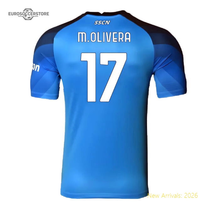 Napoli 2022-23 Player Issue Home Shirt (3XL) (M.Olivera 17) (Excellent)-Football Jersey Hub