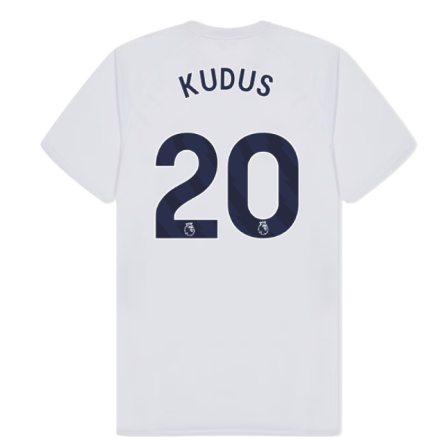 Tottenham Hotspur Poly T-shirt (White) (Kudus 20)-Football Jersey Hub