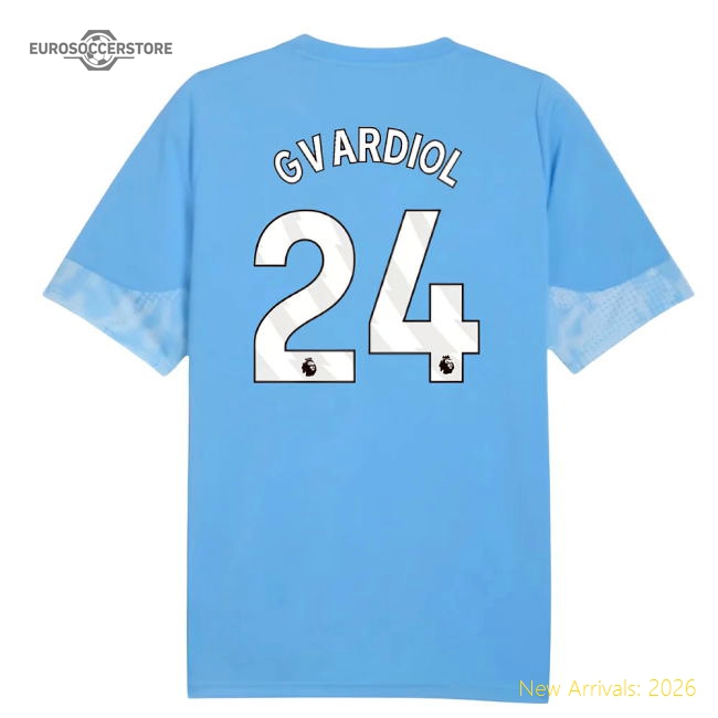 2025-2026 Man City Training Jersey (Light Blue) (Gvardiol 24)-Football Jersey Hub