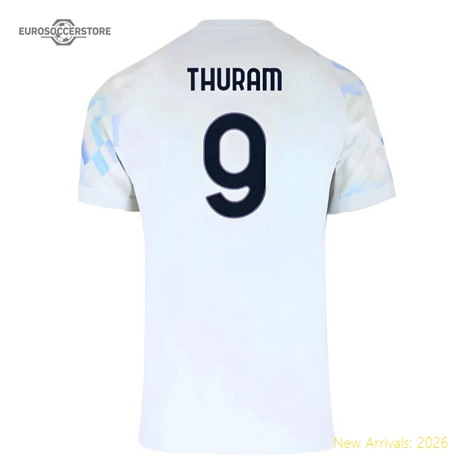 2025-2026 Inter Milan Away Shirt (Thuram 9)-Football Jersey Hub