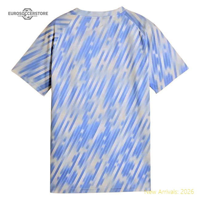 2025-2026 Man City Warm Up Jersey (Silver Sky) - Kids-Football Jersey Hub