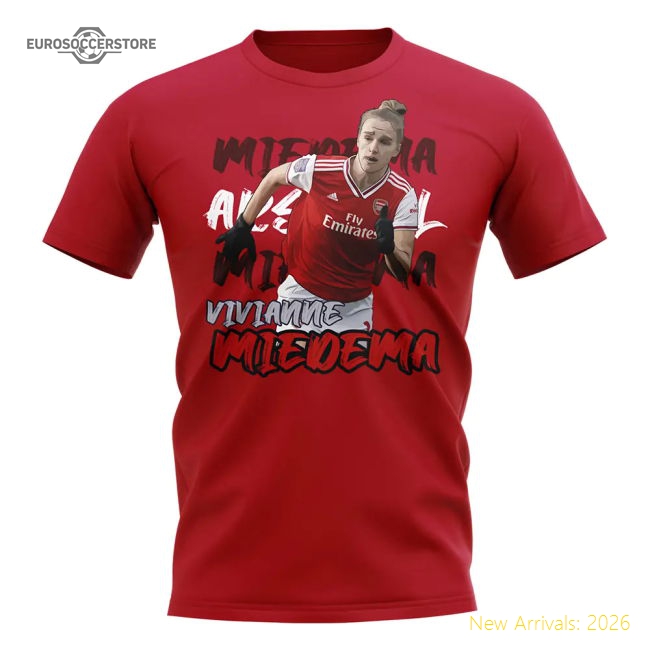 Vivianne Miedema Graphic Player Tee (Red)-Football Jersey Hub