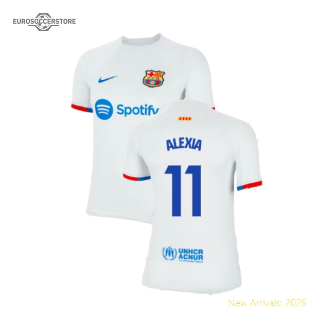 2023-2024 Barcelona Away Shirt (Ladies) (Alexia 11)-Football Jersey Hub
