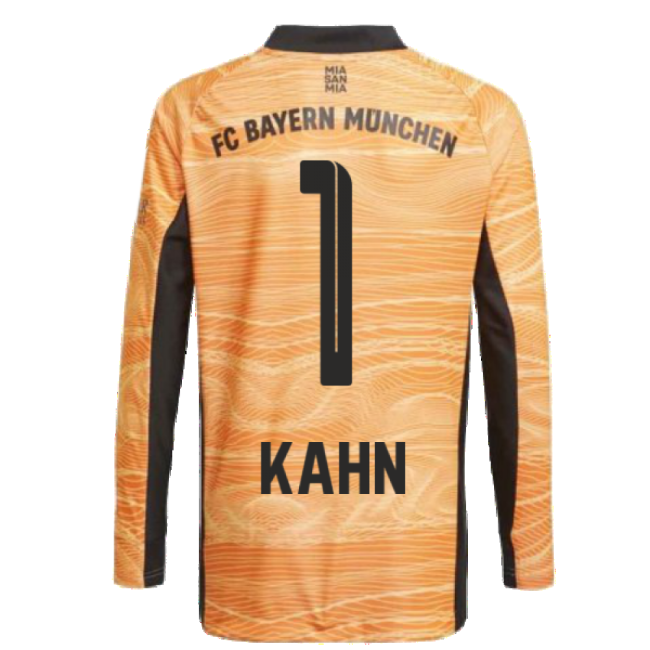 2021-2022 Bayern Munich Home Goalkeeper Shirt (Orange) (KAHN 1)-Football Jersey Hub