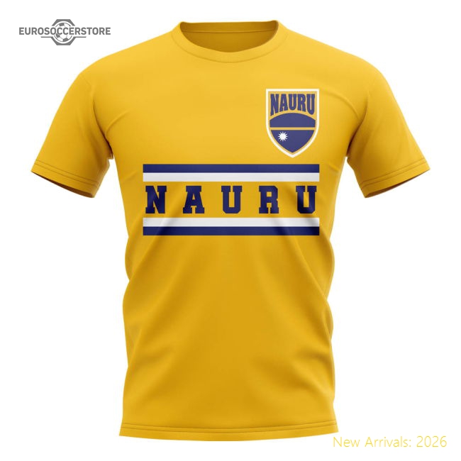 Nauru Core Football Country T-Shirt (Yellow)-Football Jersey Hub