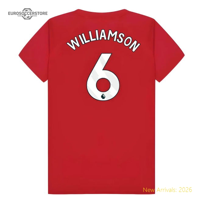 Arsenal Poly T-Shirt (Red) - Kids (Williamson 6)-Football Jersey Hub
