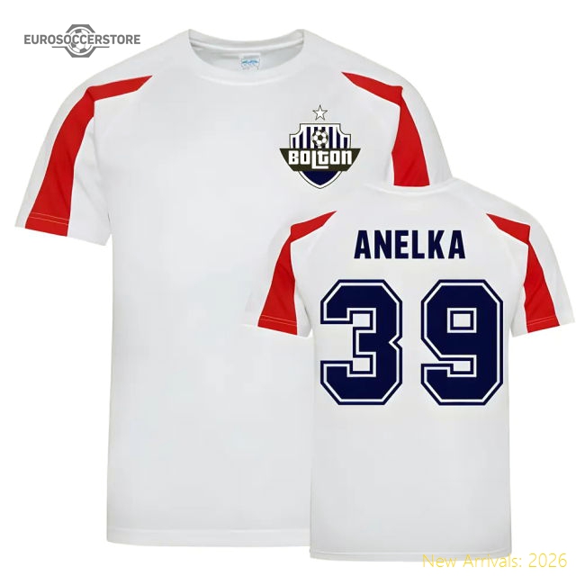 Nicholas Anelka Bolton Sports Training Jersey (White)-Football Jersey Hub