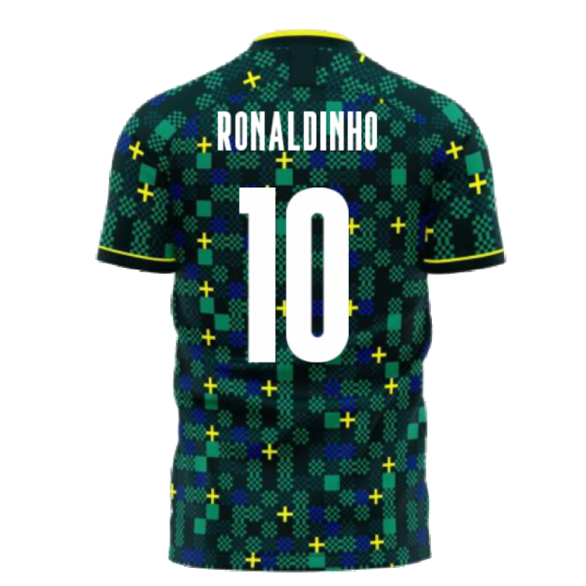 Brazil 2025-2026 Third Concept Football Kit (Libero) (RONALDINHO 10)-Football Jersey Hub