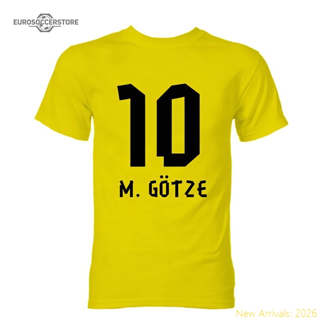 Mario Gotze Borussia Dortmund Hero T-Shirt (Yellow)-Football Jersey Hub
