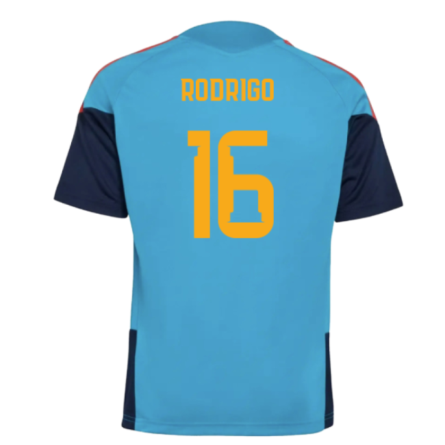 2025-2025 Spain Training Jersey (Bold Aqua) - Kids (Rodrigo 16)-Football Jersey Hub