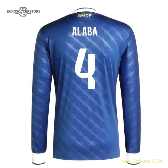 2025-2026 Real Madrid Long Sleeve Third Shirt (Alaba 4)-Football Jersey Hub