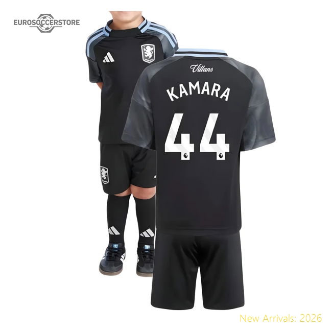 2025-2026 Aston Villa Away Mini Kit (Kamara 44)-Football Jersey Hub
