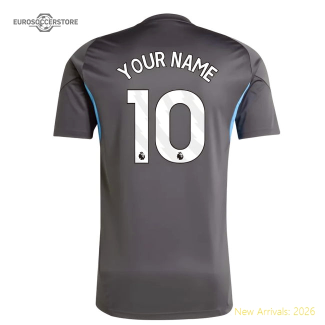 2025-2026 Newcastle Training Shirt (Grey) (Your Name)-Football Jersey Hub