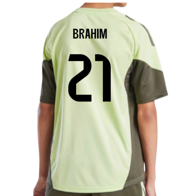 2025-2026 Real Madrid Training Jersey (Almost Lime) - Kids (Brahim 21)-Football Jersey Hub
