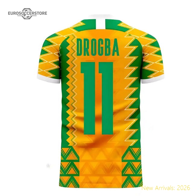 Ivory Coast 2025-2026 Home Concept Football Kit (Libero) (DROGBA 11)-Football Jersey Hub