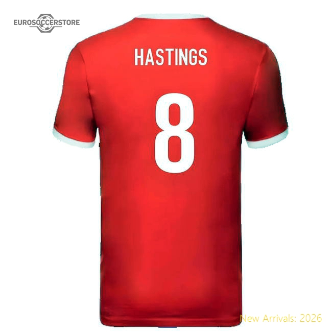British and Irish Lions Ringer T-Shirt (Red) (Hastings 8)-Football Jersey Hub