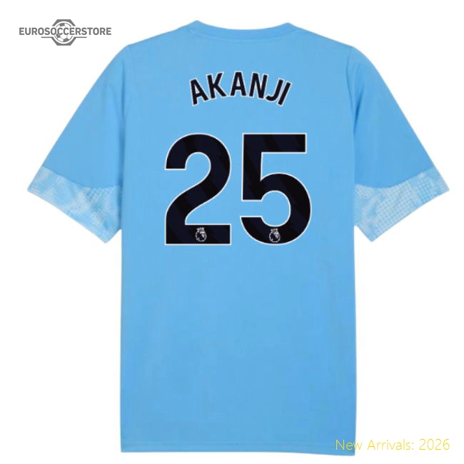 2025-2026 Man City Training Jersey (Light Blue) - Kids (Akanji 25)-Football Jersey Hub