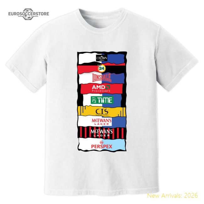 Blackburn Sponsor History T-Shirt (White)-Football Jersey Hub