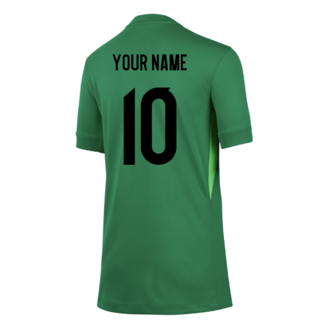 2025-2026 England WEC Goalkeeper Shirt (Green) - Kids (Your Name)-Football Jersey Hub