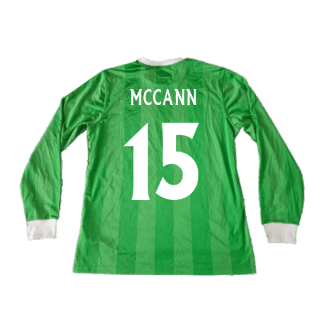 Northern Ireland 2010-12 Long Sleeve Home Shirt ((Good) XL) (McCann 15)-Football Jersey Hub