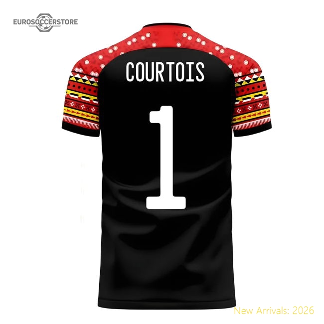 Belgium 2025-2026 Away Concept Football Kit (Libero) (COURTOIS 1)-Football Jersey Hub