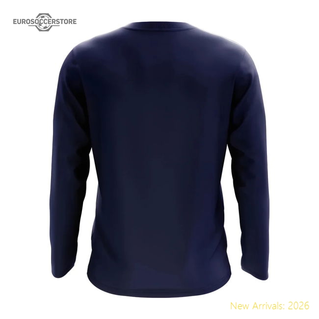 Chad Core Football Country Long Sleeve T-Shirt (Navy)-Football Jersey Hub