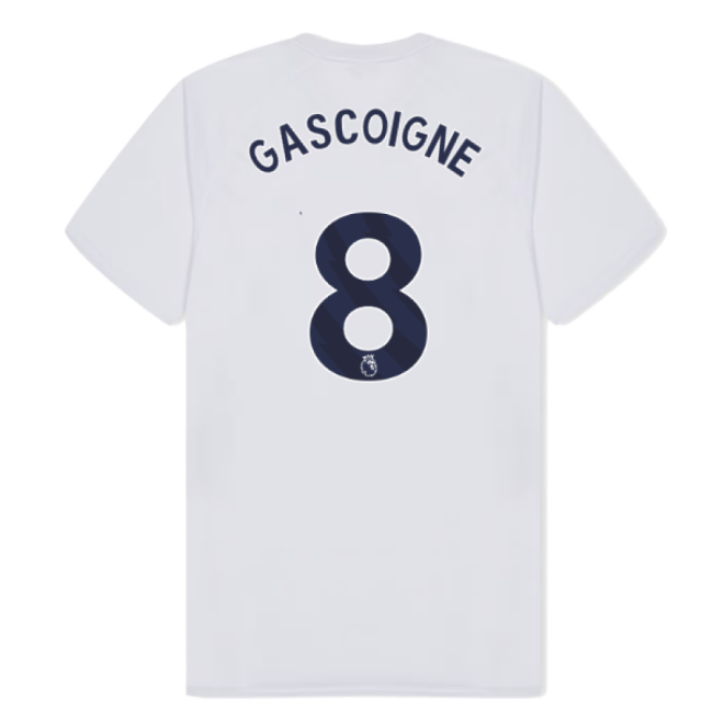 Tottenham Hotspur Poly T-shirt (White) (Gascoigne 8)-Football Jersey Hub